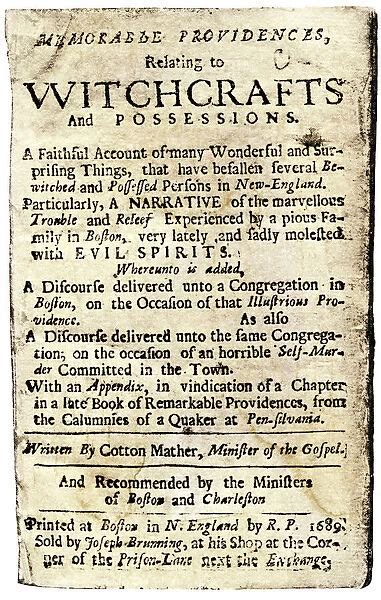 On witchcrapth cotton mather